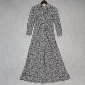 I. Madeline Black White Wide Leg Jumpsuit Size Small